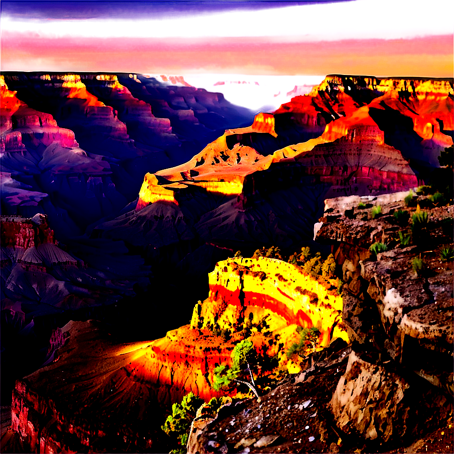 Grand Canyon South Rim Panoramic Png Fhh15 PNG Image