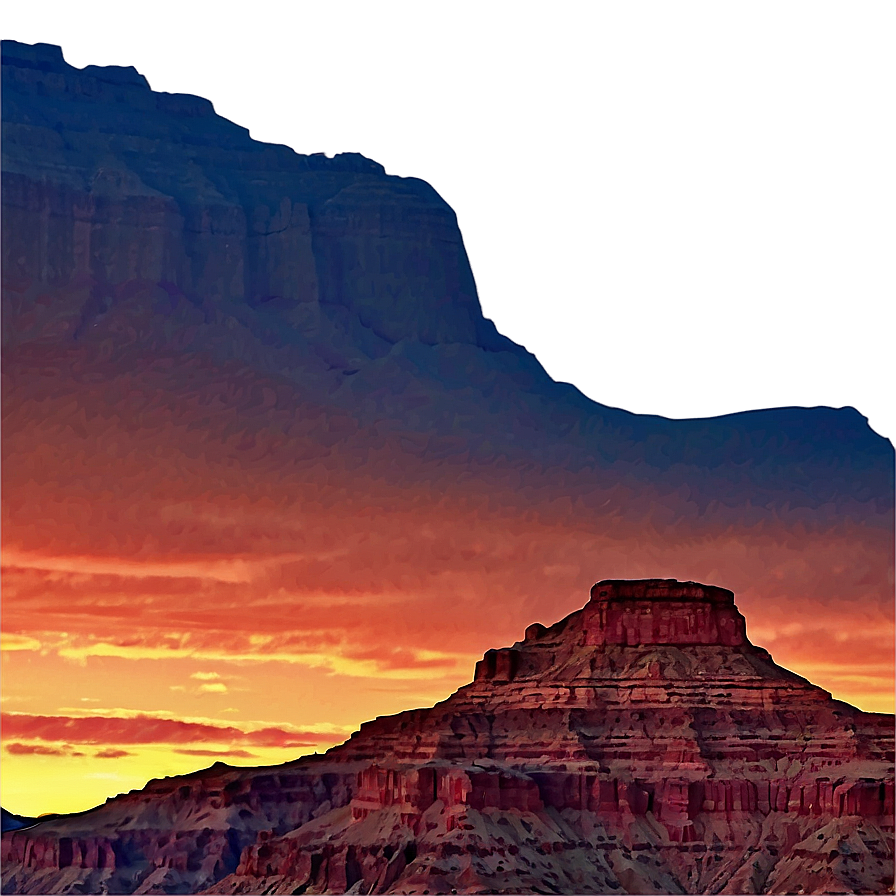 Grand Canyon Sunset Silhouette Png Dfw PNG Image