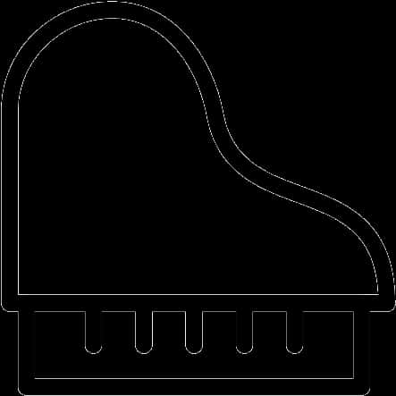 Grand Piano Silhouette Outline PNG Image