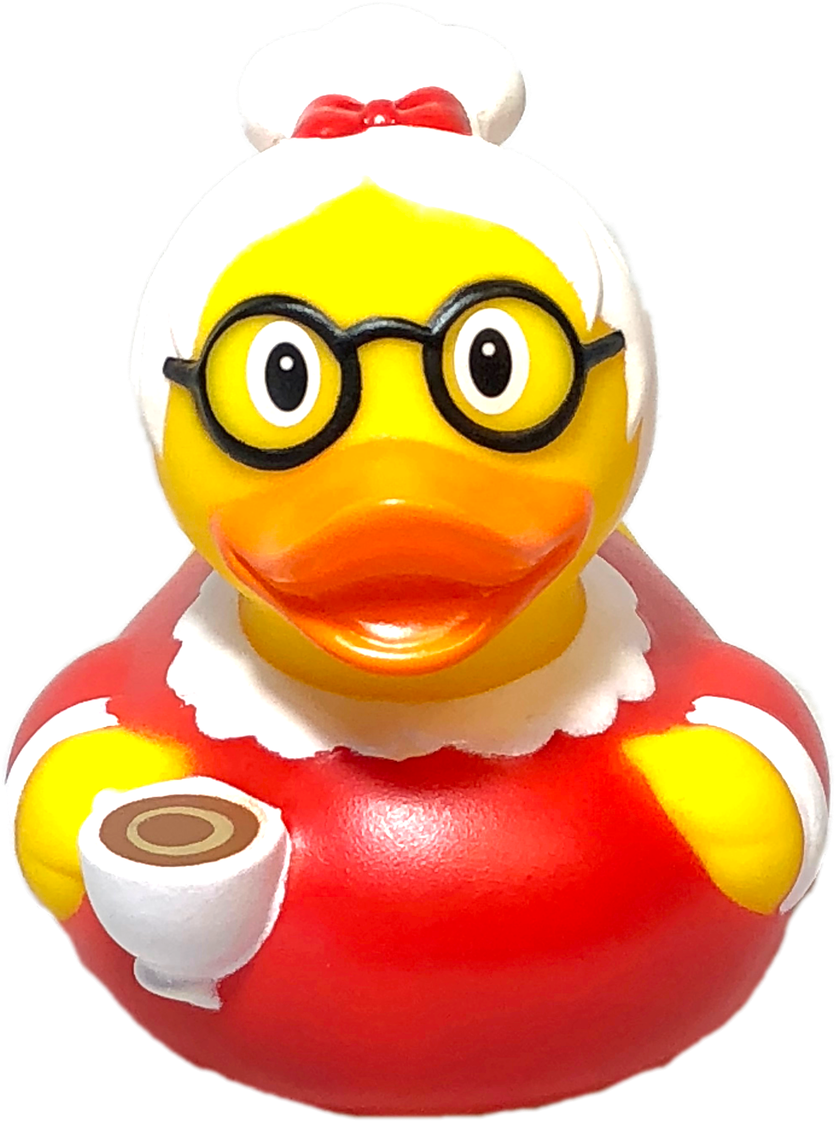 Grandma Themed Rubber Duck PNG Image