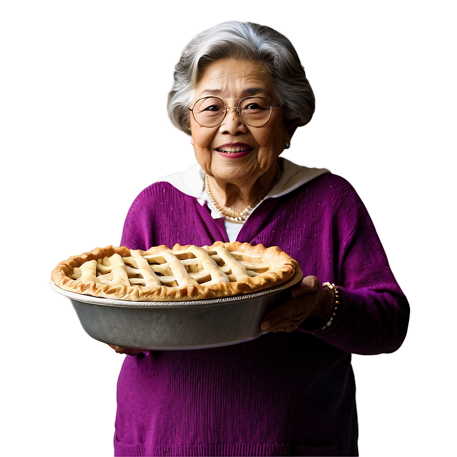 Grandma With Pie Png Ean PNG Image