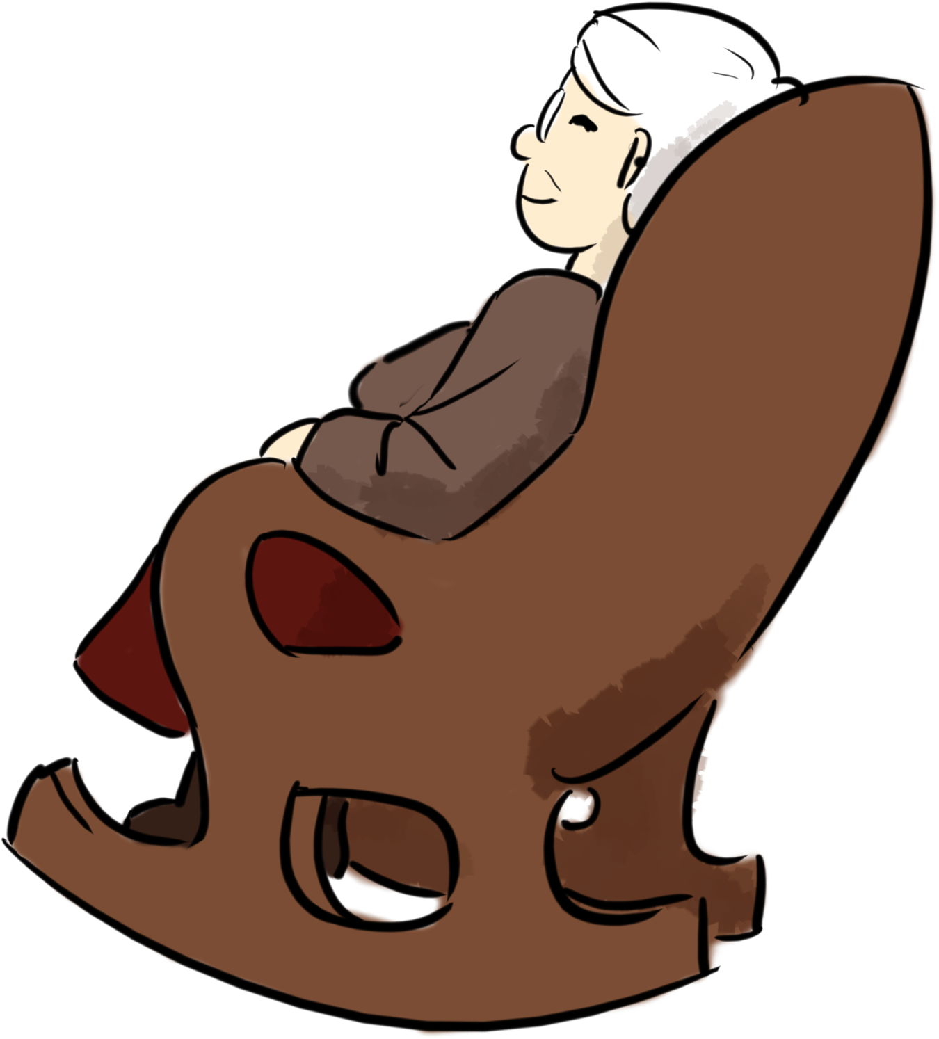 Grandmain Rocking Chair Illustration PNG Image