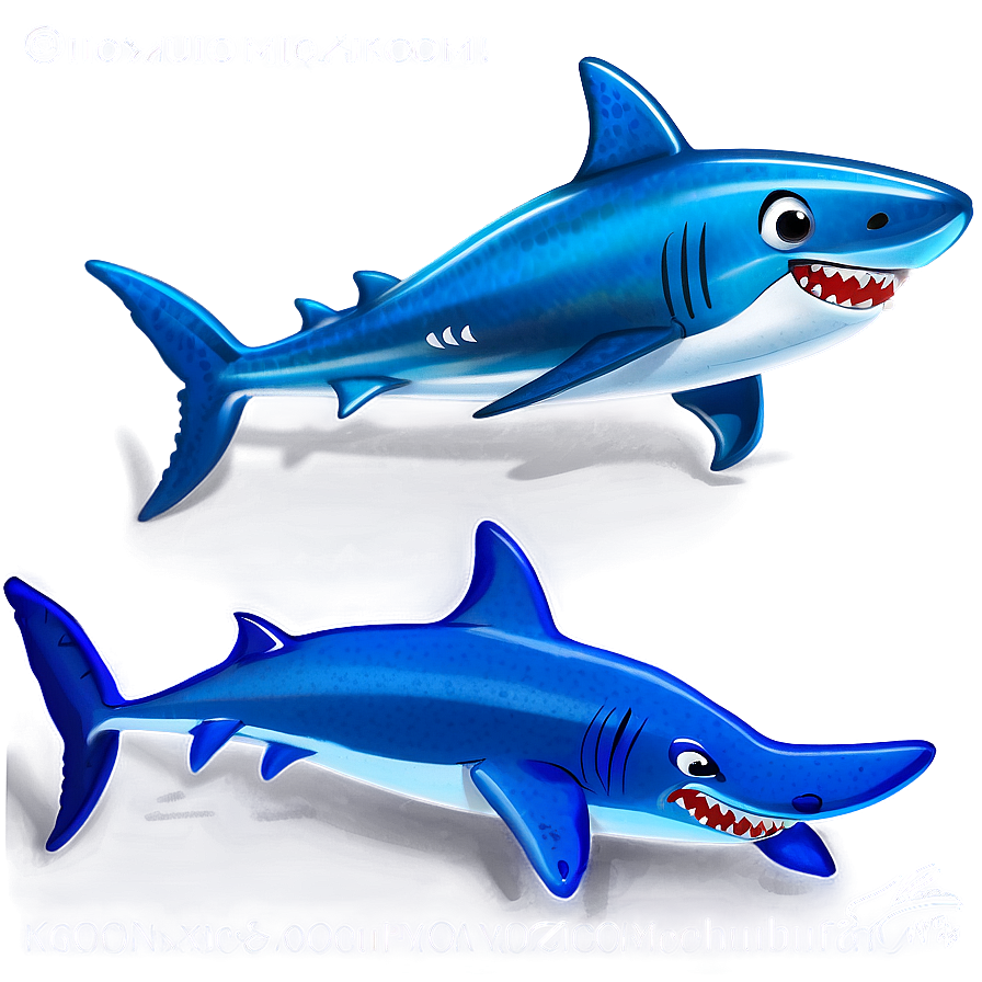 Grandpa Shark And Baby Shark Png Kav PNG Image