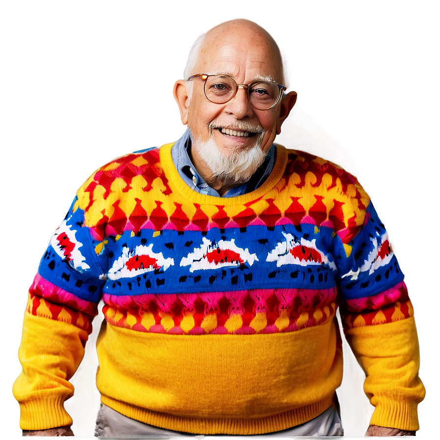 Grandpa Shark In Sweater Png 98 PNG Image