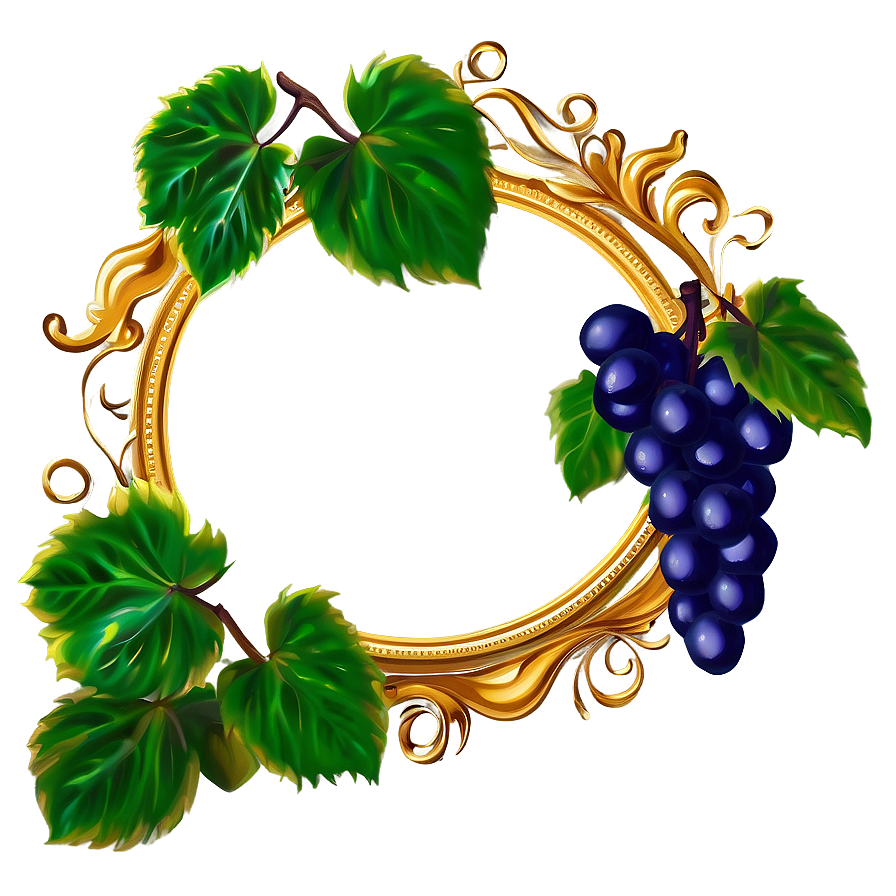 Grapes Frame Png 05242024 PNG Image