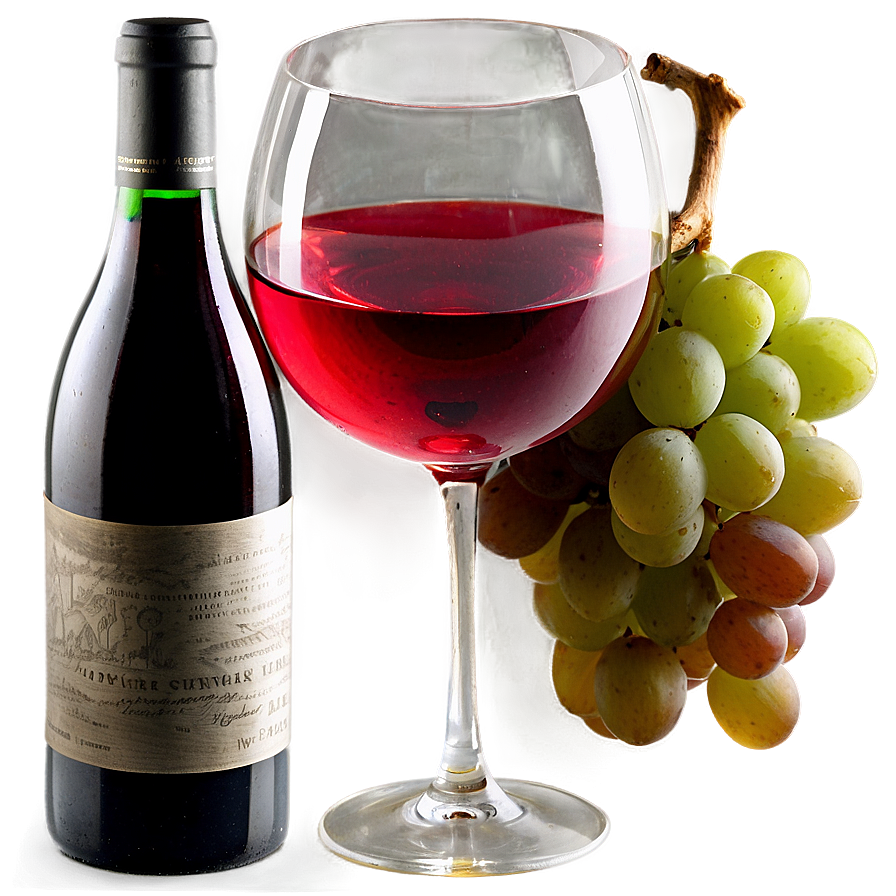 Grapes With Wine Glass Png Fqn PNG Image