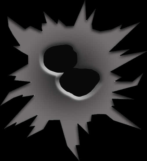 Graphic Bullet Hole Illustration PNG Image