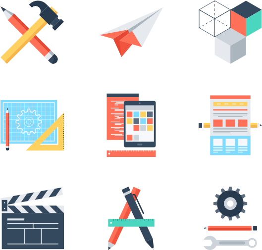 Graphic Design Tools Icons PNG Image