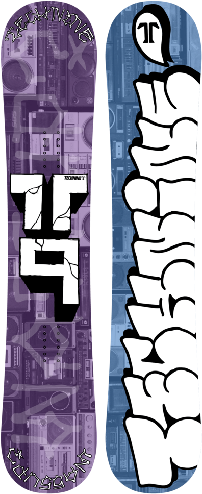 Graphic Snowboard Designs Techand Typography PNG Image