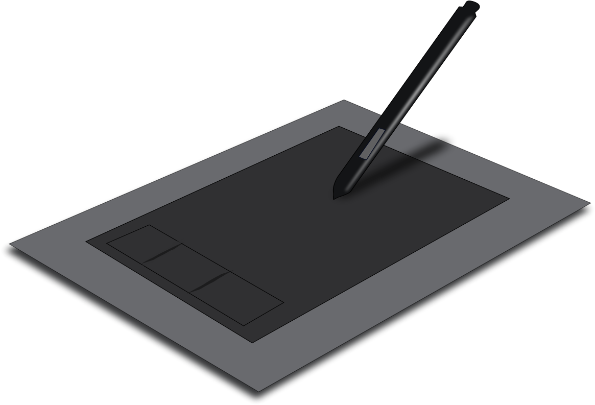 Graphic Tabletand Stylus Pen PNG Image