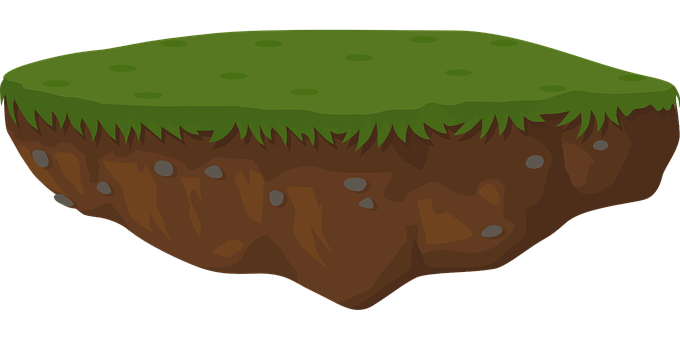 Grass Dirt Section Cartoon PNG Image