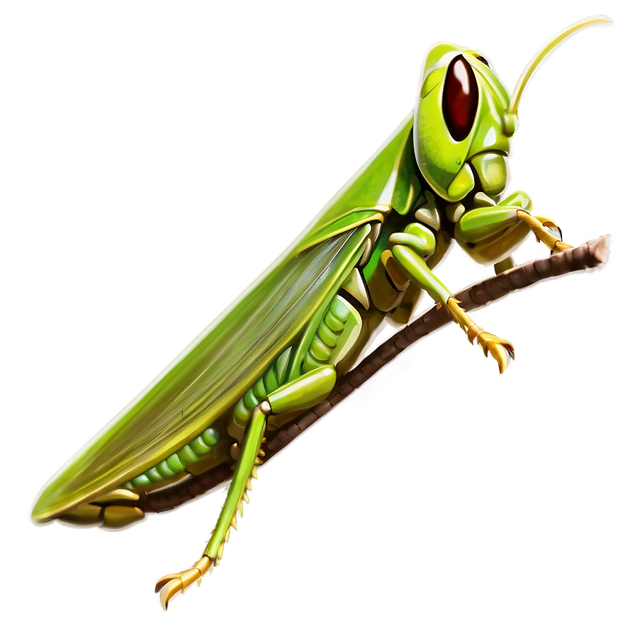 Grasshopper Eating Leaf Png 06122024 PNG Image