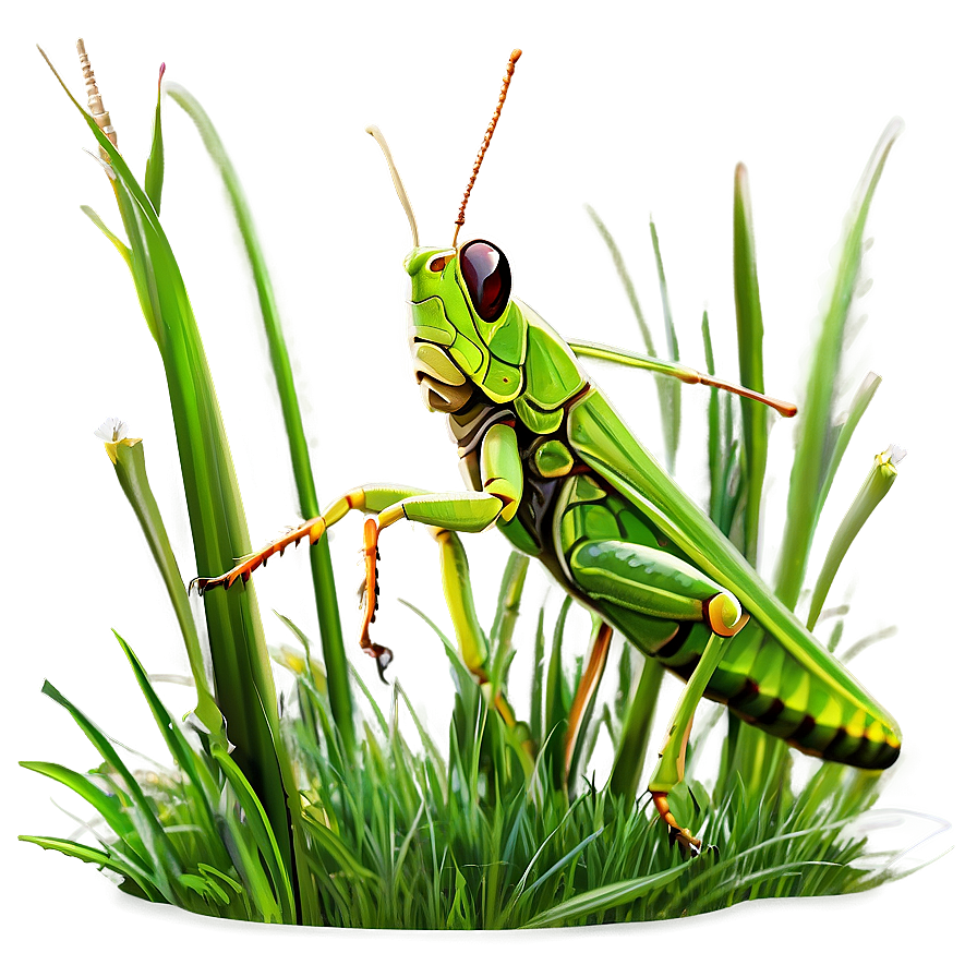 Grasshopper In Grass Png 06122024 PNG Image