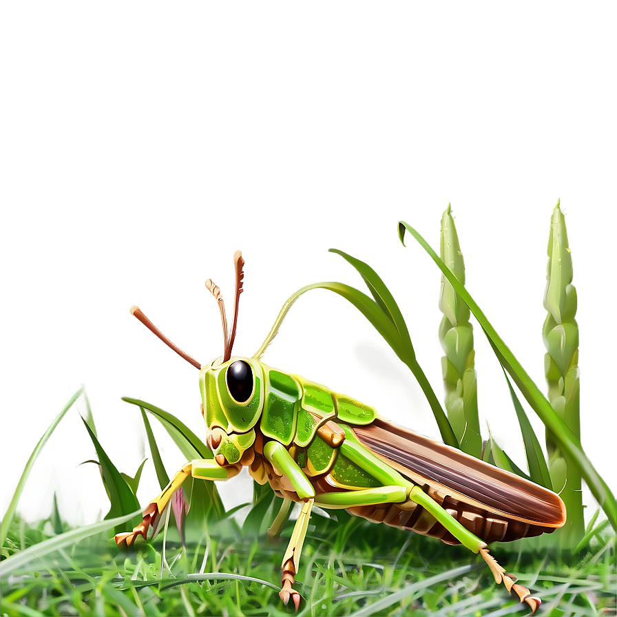 Grasshopper In Grass Png 16 PNG Image