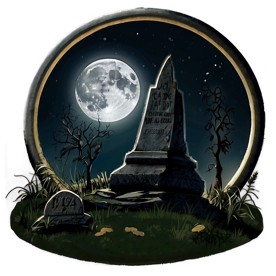 Grave And Moon Png Ayg PNG Image