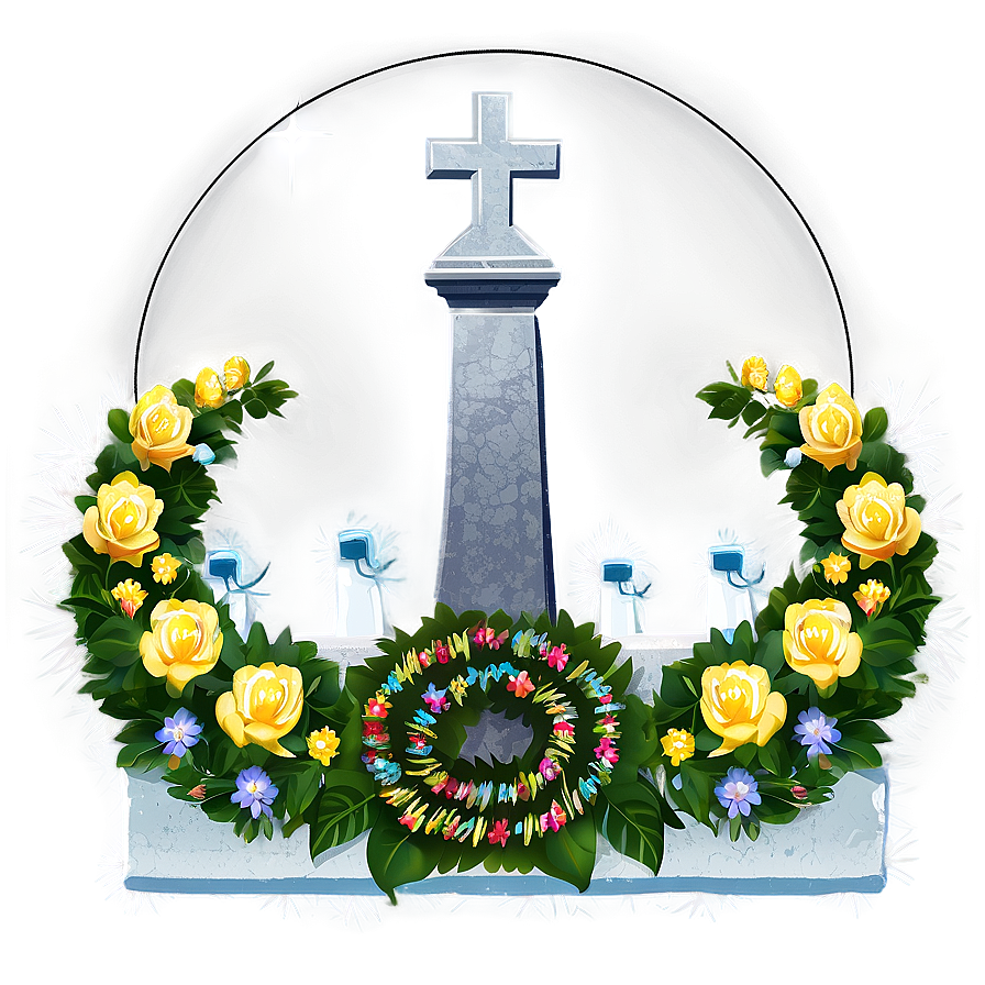 Grave With Wreath Png 80 PNG Image