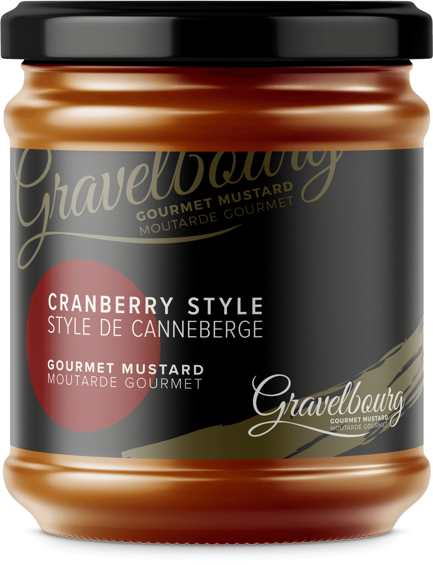 Gravelbourg Gourmet Cranberry Mustard Jar PNG Image