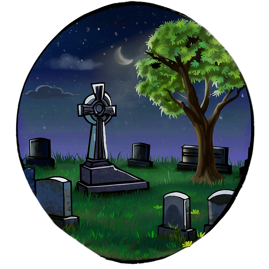 Graveyard Night Png Qac12 PNG Image