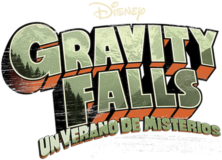 Gravity Falls Spanish Title Graphic PNG Image