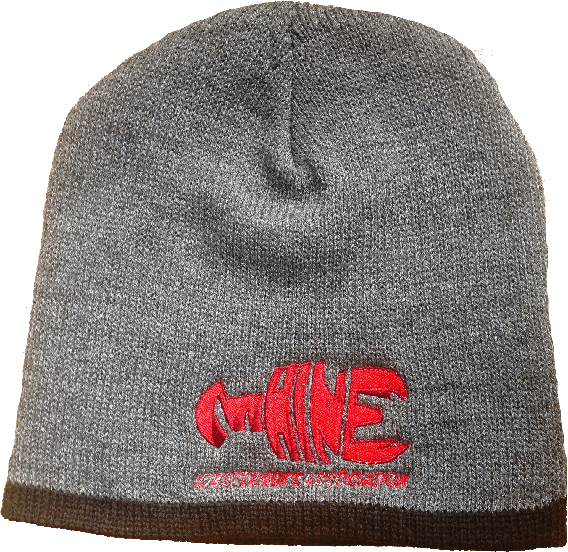 Gray Beaniewith Red Logo PNG Image