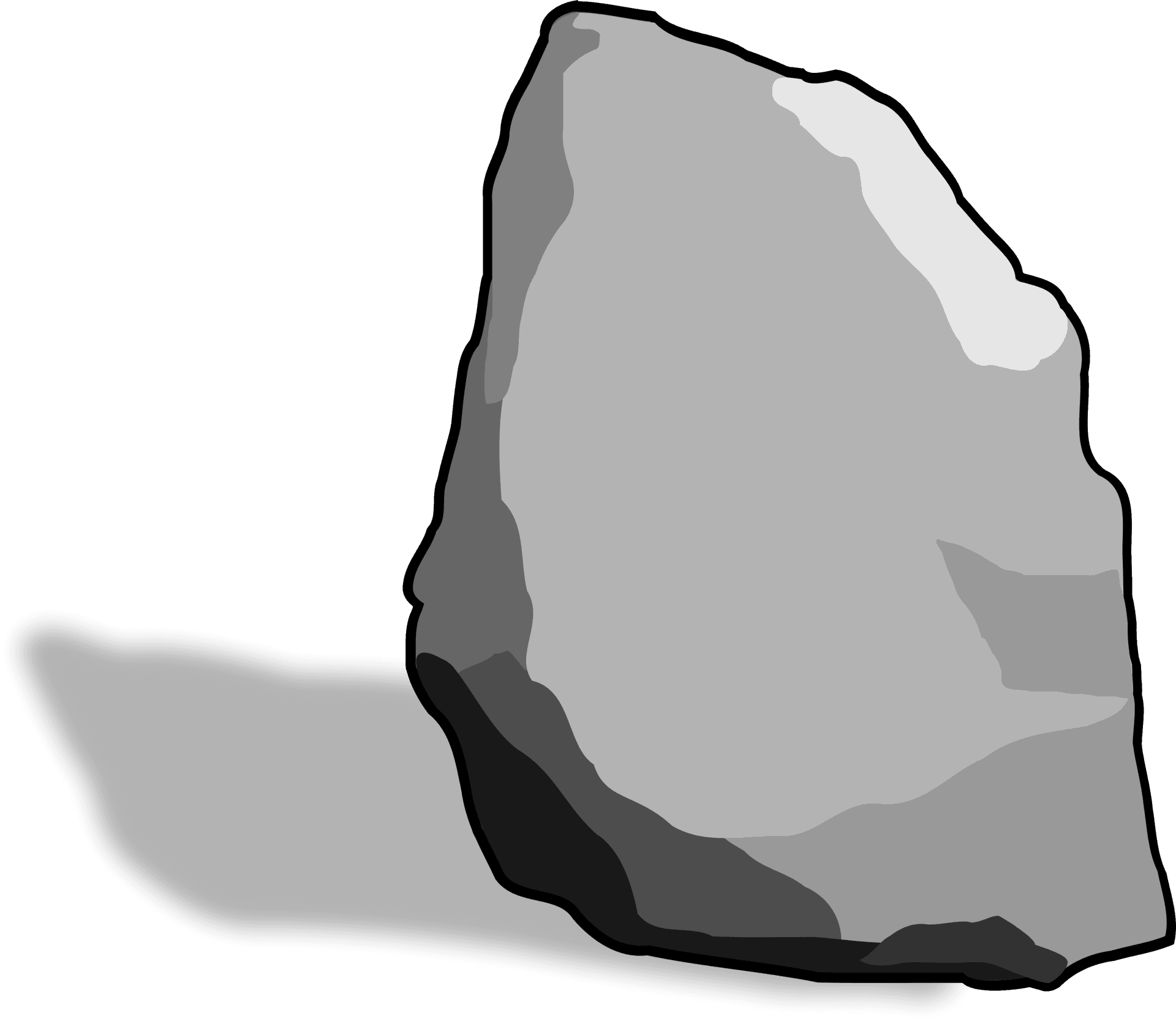 Gray Boulder Illustration PNG Image