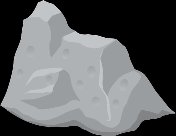 Gray Cartoon Boulder PNG Image