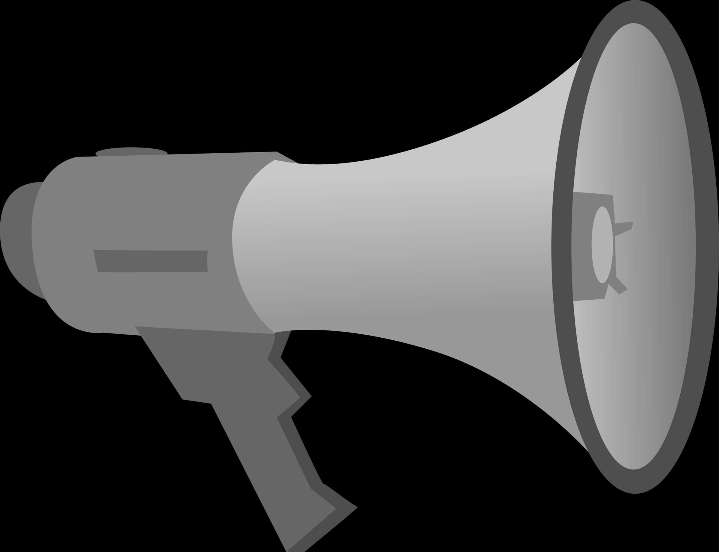 Gray Megaphone Vector Illustration PNG Image