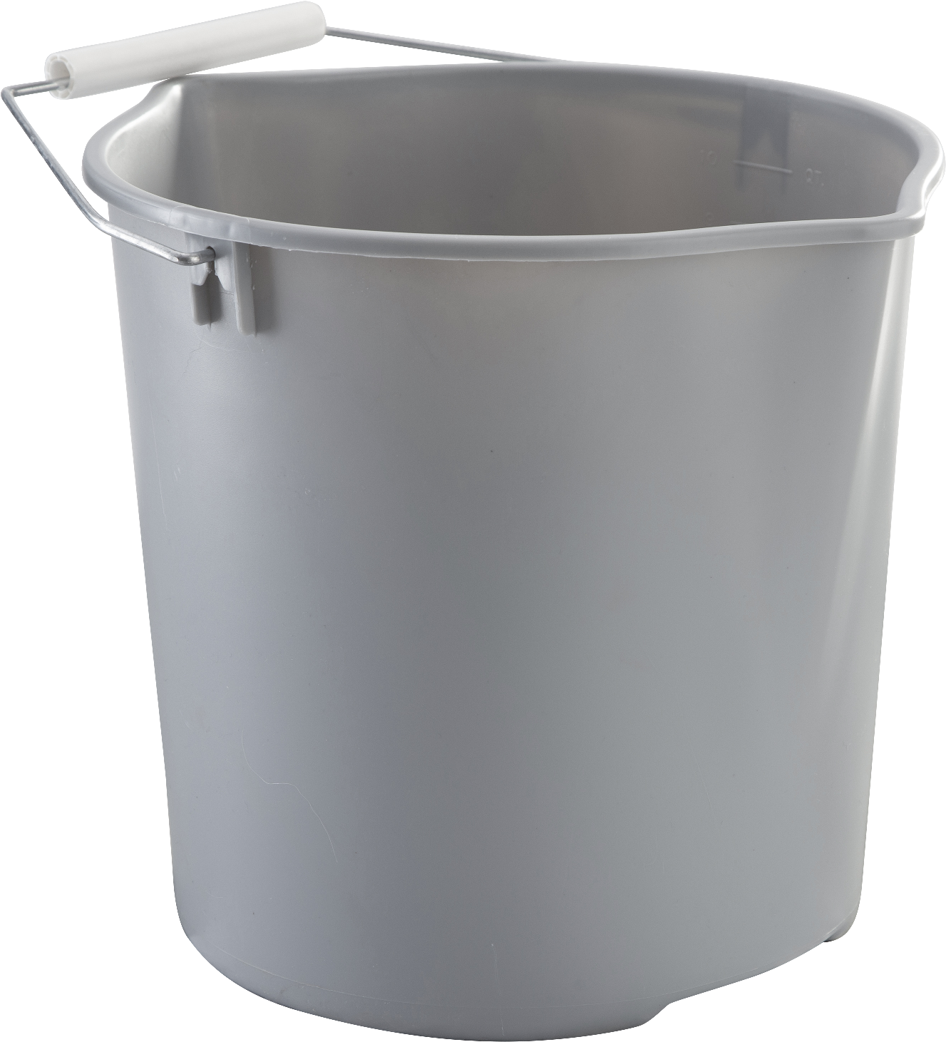 Gray Plastic Bucketwith Handle PNG Image