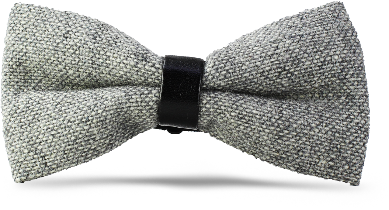 Gray Textured Bow Tie PNG Image