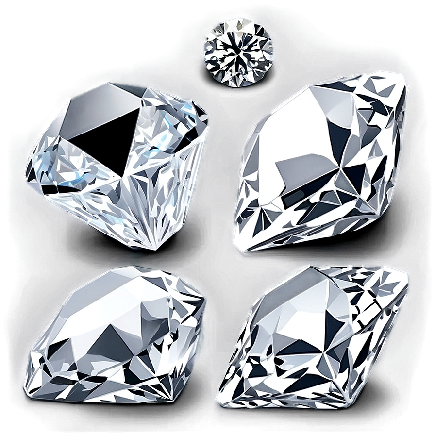 Grayscale Diamond Outline Png Jyk57 PNG Image