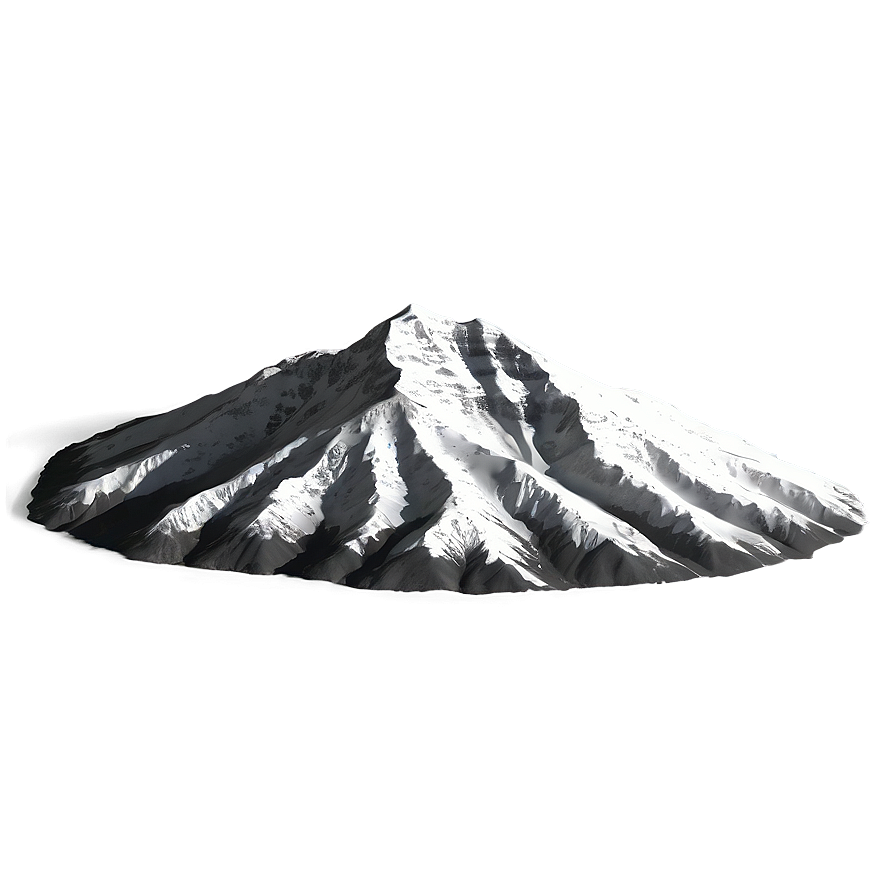 Grayscale Mountain Range Png Avg60 PNG Image