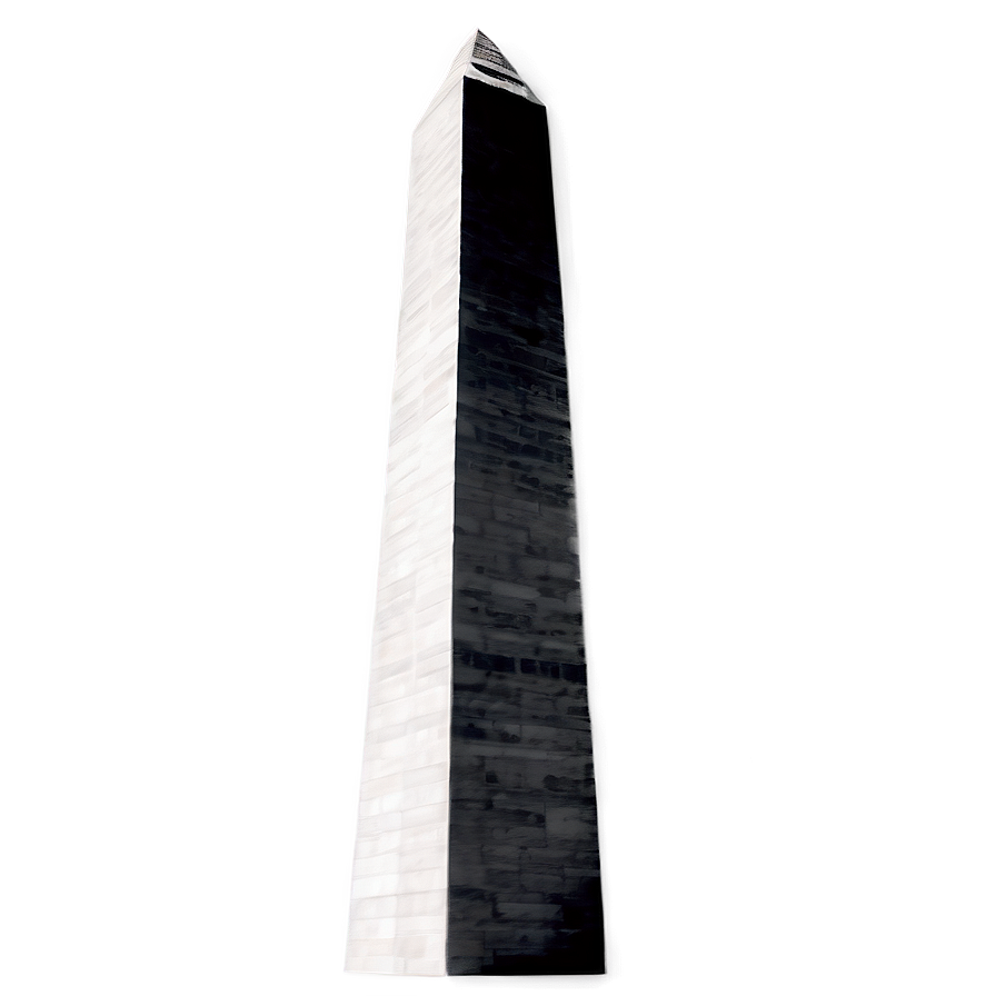 Grayscale Washington Monument Art Png 12 PNG Image