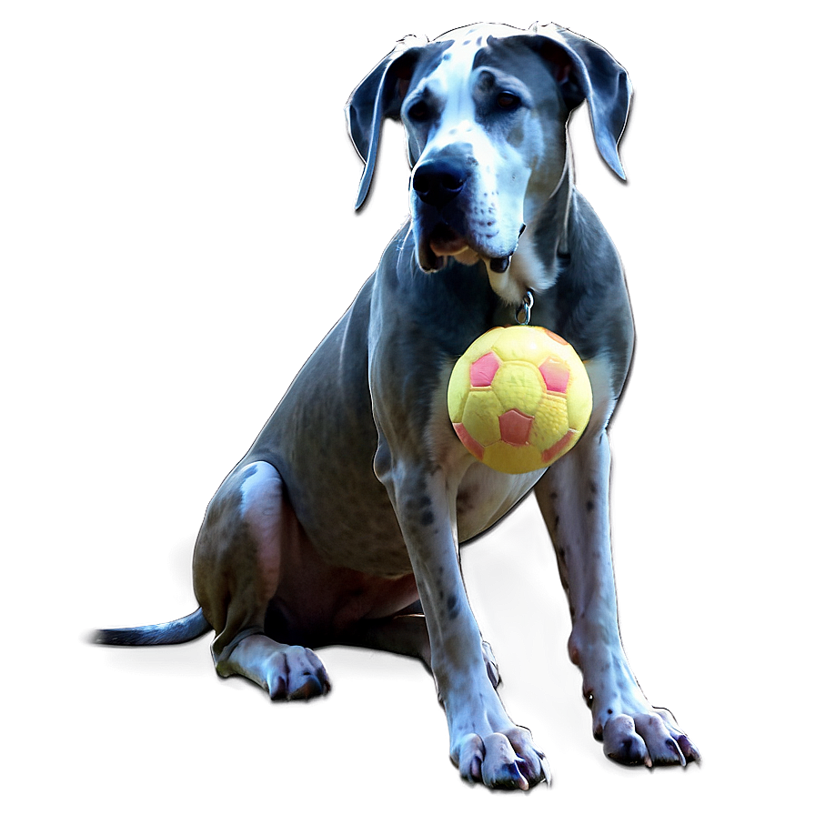 Great Dane With Toy Png Wak15 PNG Image