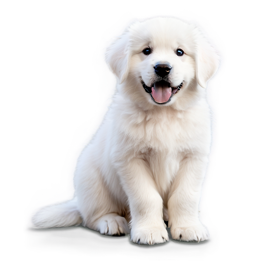 Great Pyrenees Puppy Face Png Crp PNG Image