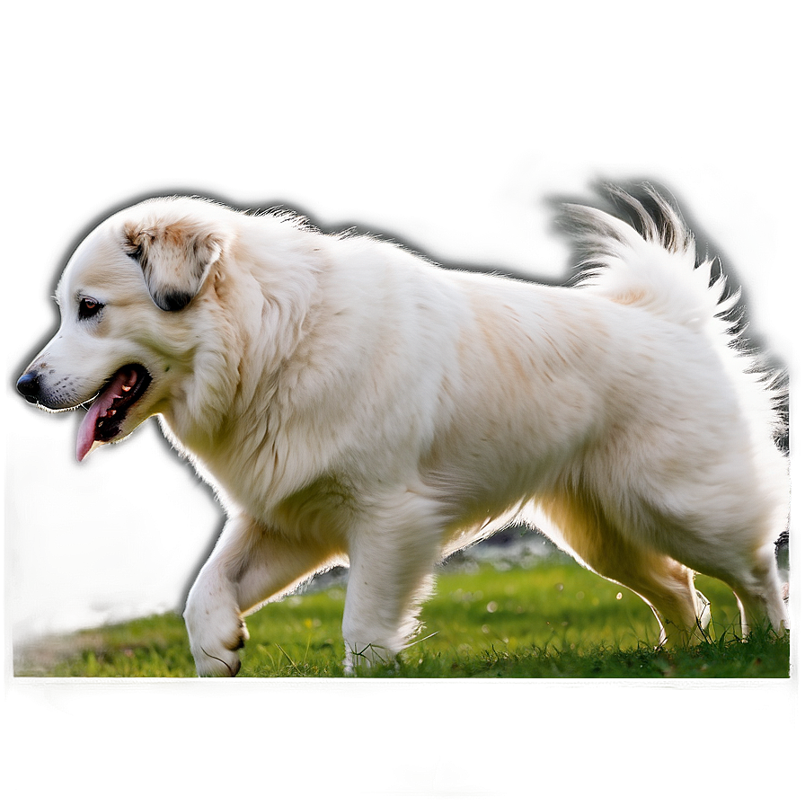 Great Pyrenees Running Png Xsp PNG Image