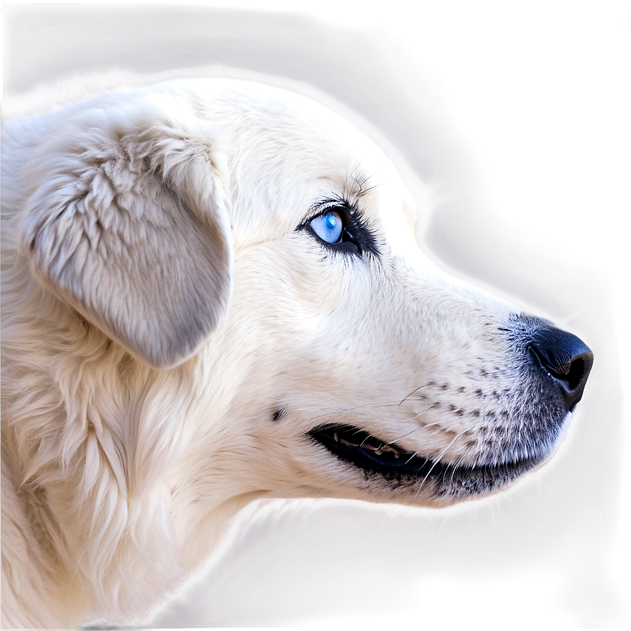 Great Pyrenees With Blue Eyes Png Cti80 PNG Image