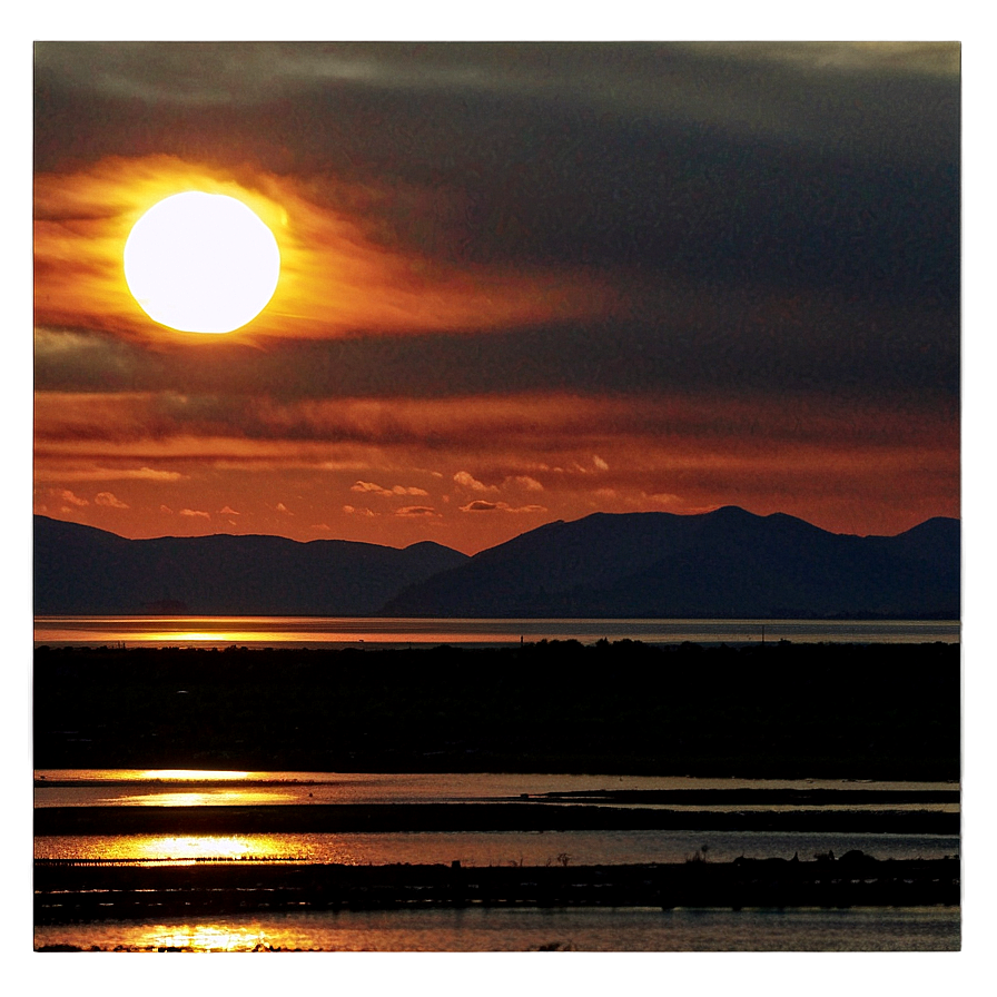 Great Salt Lake Sunset Png 06122024 PNG Image