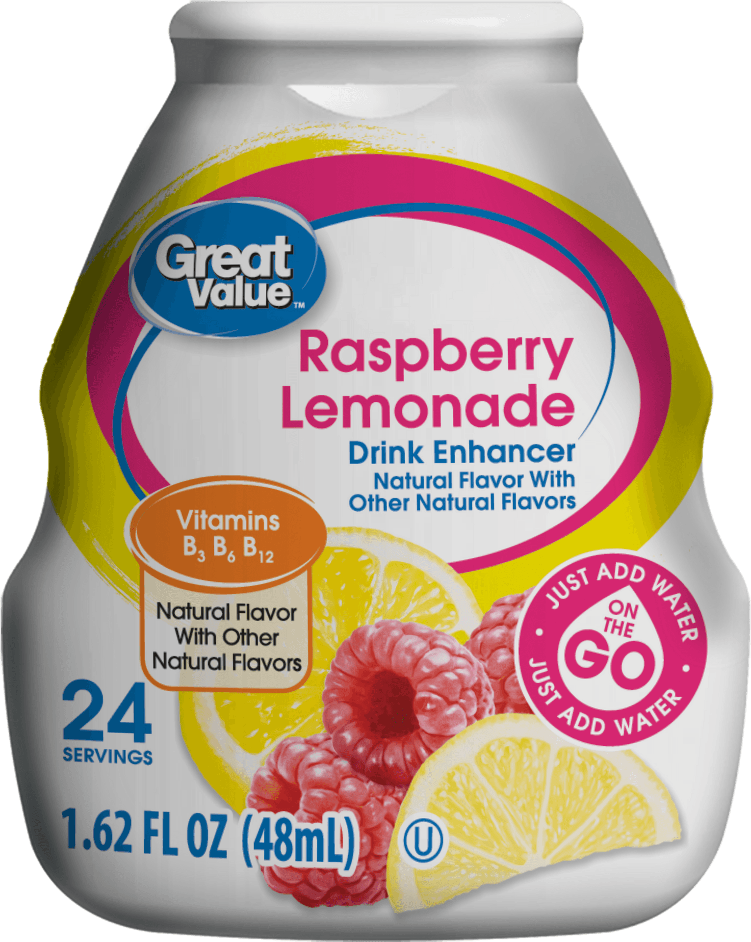 Great Value Raspberry Lemonade Drink Enhancer PNG Image