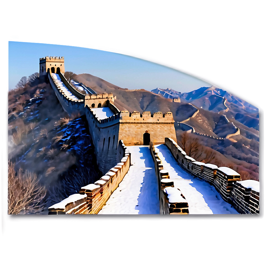 Great Wall Of China Winter View Png 06112024 PNG Image