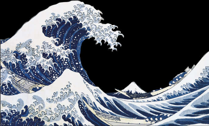 Great_ Wave_ Off_ Kanagawa_ Artwork PNG Image