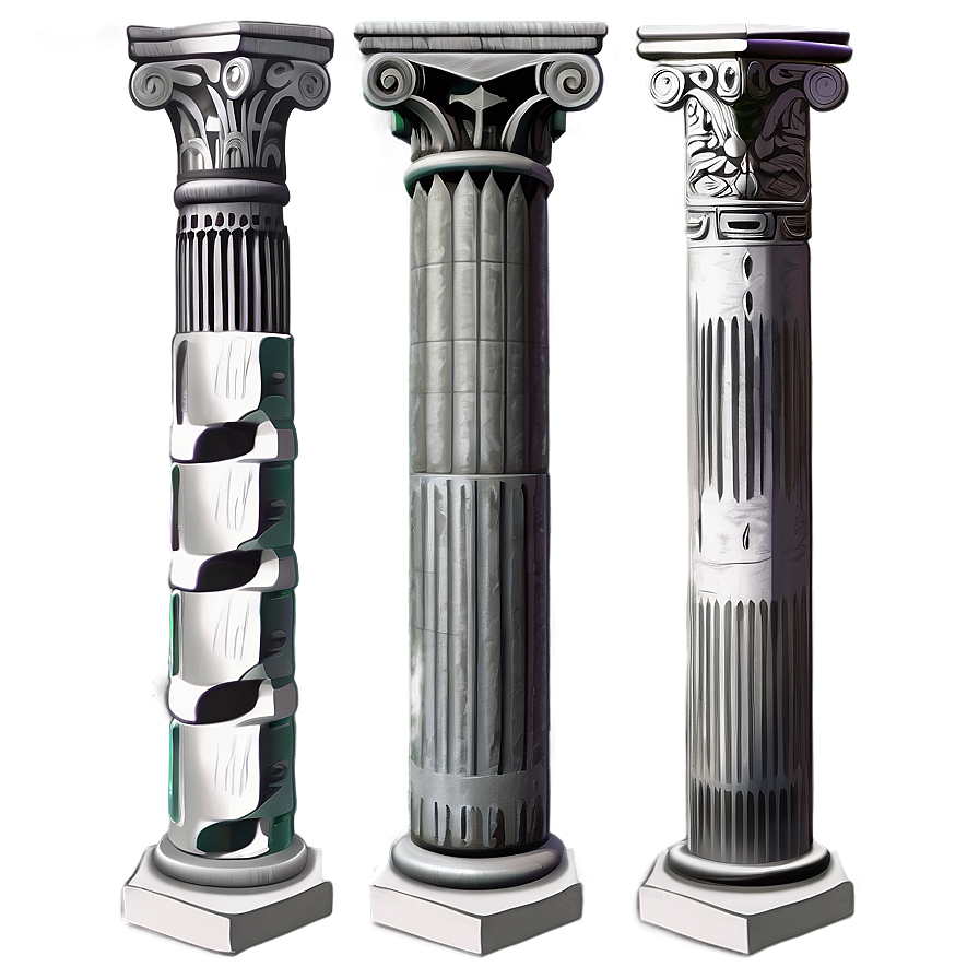 Greek Pillar Drawing Png 06212024 PNG Image