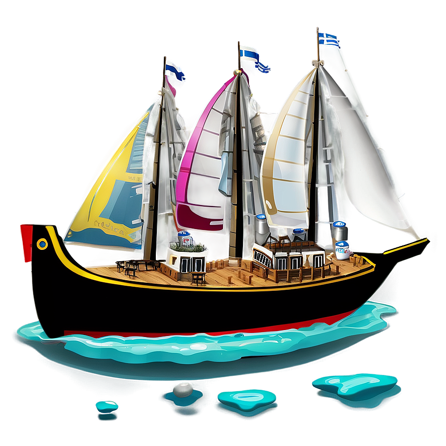 Greek Sailing Boat Png Kcd PNG Image