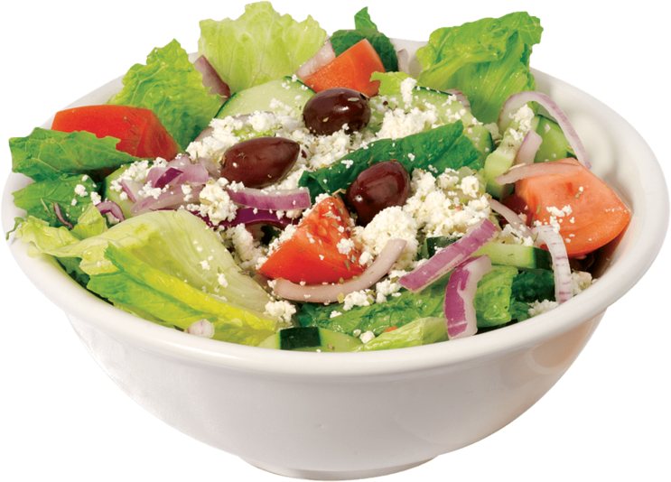 Greek Salad Bowl Fresh Vegetables PNG Image