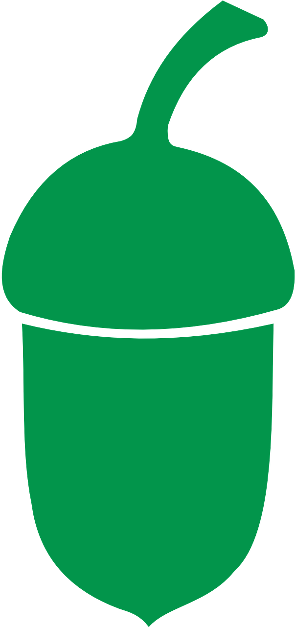 Green Acorn Icon PNG Image