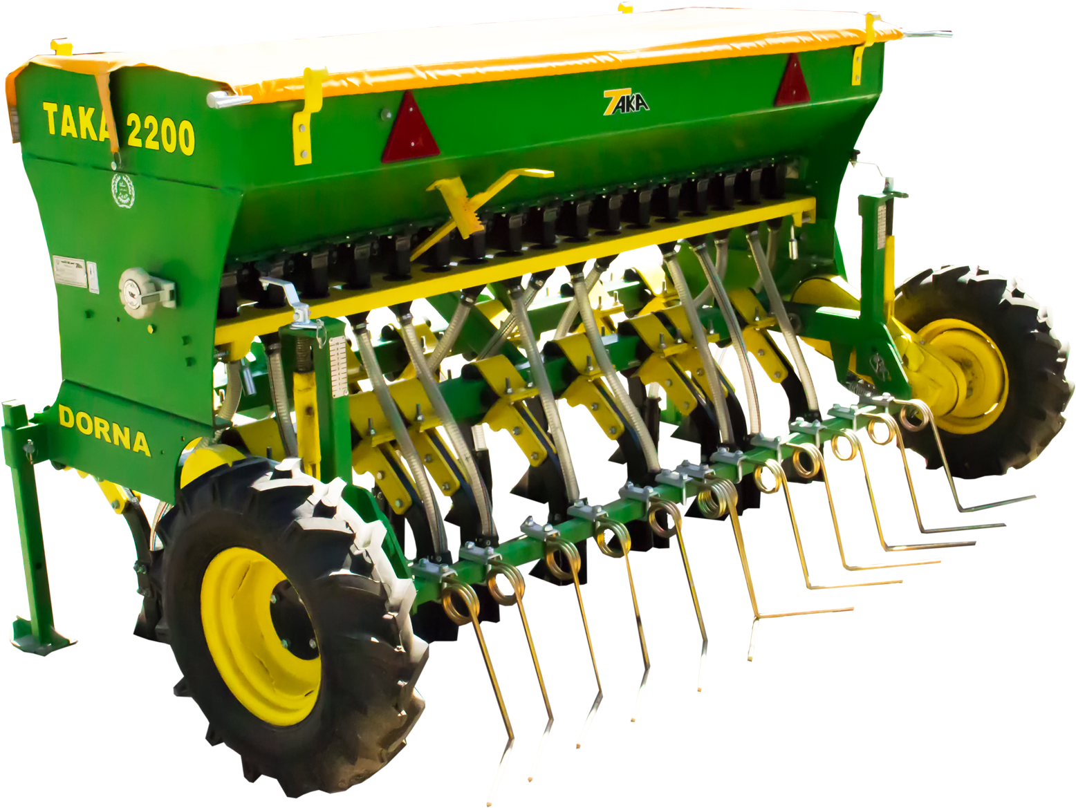 Green Agricultural Seed Drill Machine PNG Image