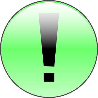 Green Alert Icon PNG Image