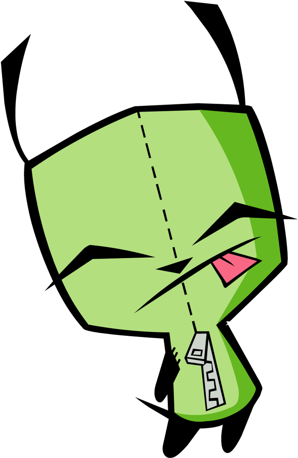 Green Alien Robot Cartoon Character PNG Image