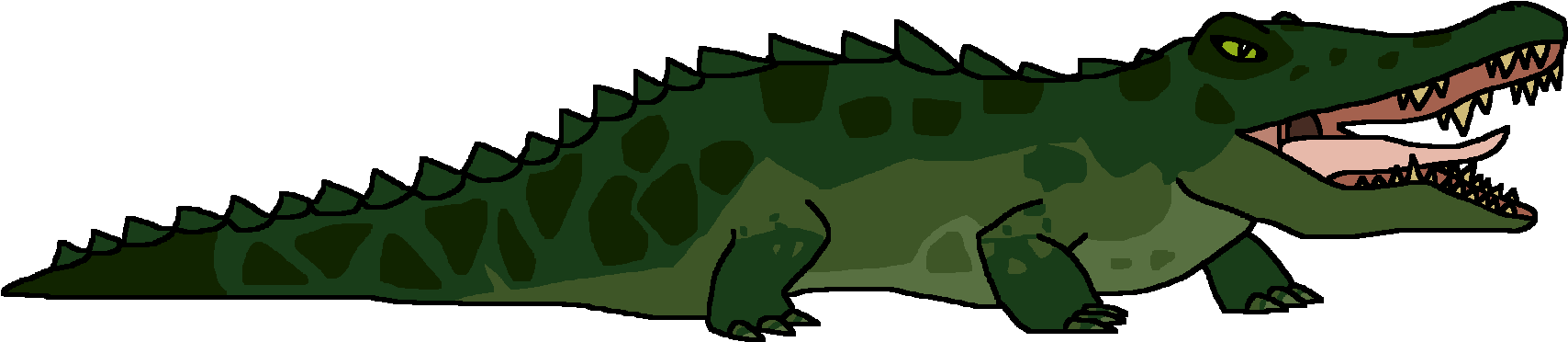 Green Alligator Illustration PNG Image