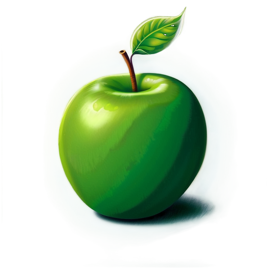 Green Apple Cartoon Png Ple PNG Image