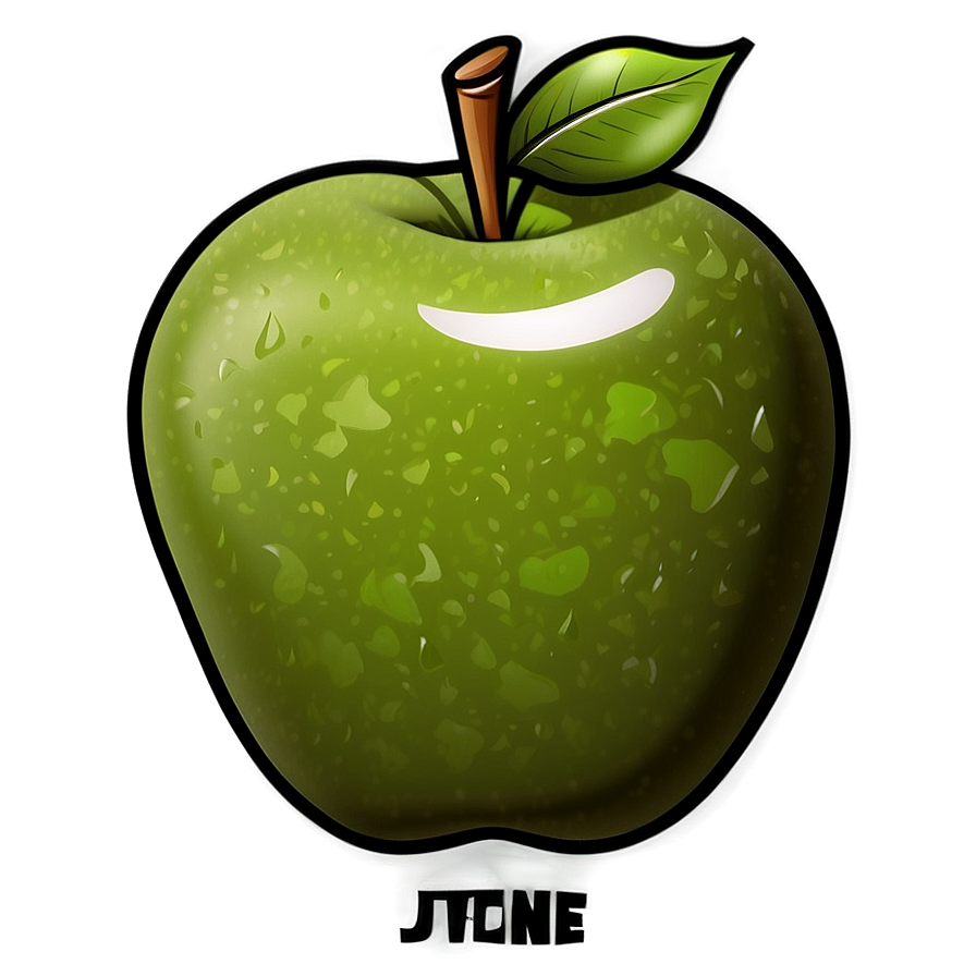 Green Apple Cartoon Png Rip4 PNG Image